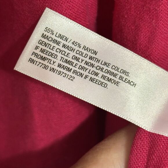 Universal Thread Linen Jumpsuit Plus Sz XXL Pink VNeck Cutout Back Elastic Waist - Picture 9 of 9